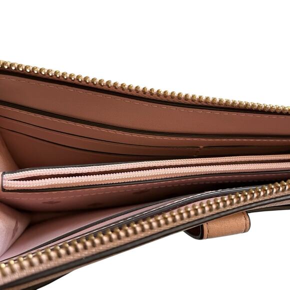 Kate Spade Jackson Small Tab Crossbody Warm Vellum Pink Clutch Purse Wallet - Picture 10 of 13